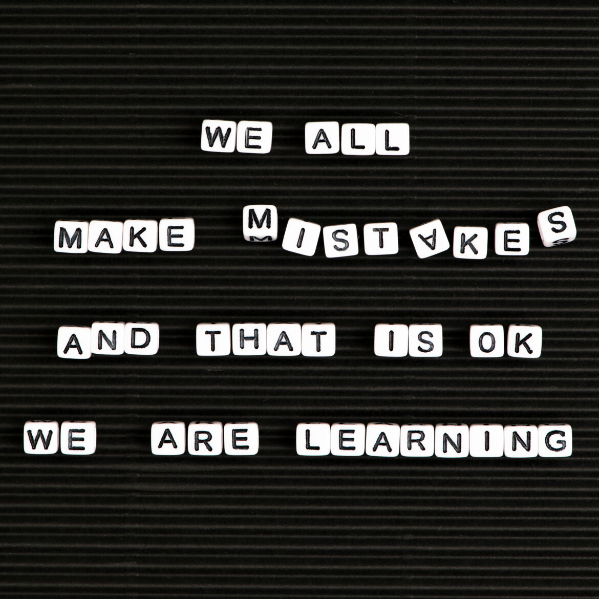 We all make mistakes and that is ok we are learning letter beads