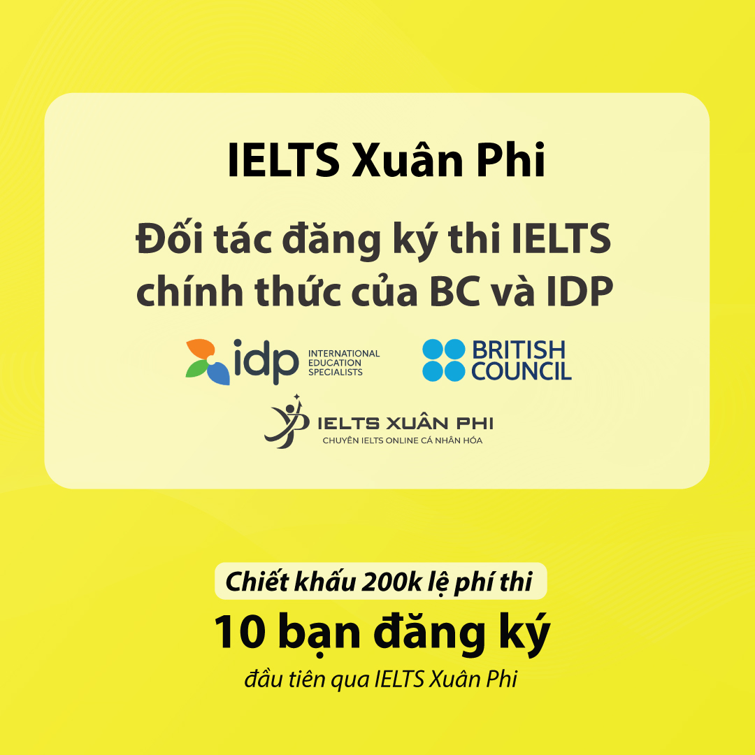 IELTS Xuân Phi tự hào là đối tác đăng ký thi chính thức của BC và IDP